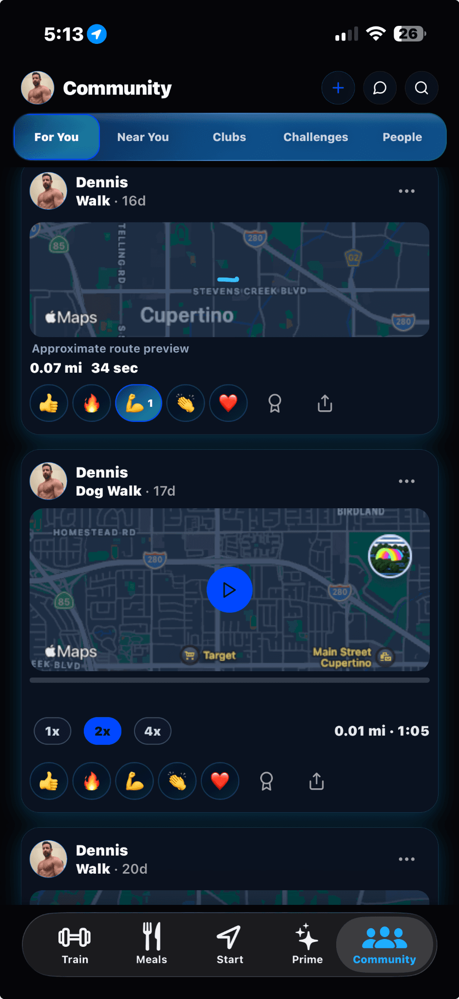 COMMUNITY screen