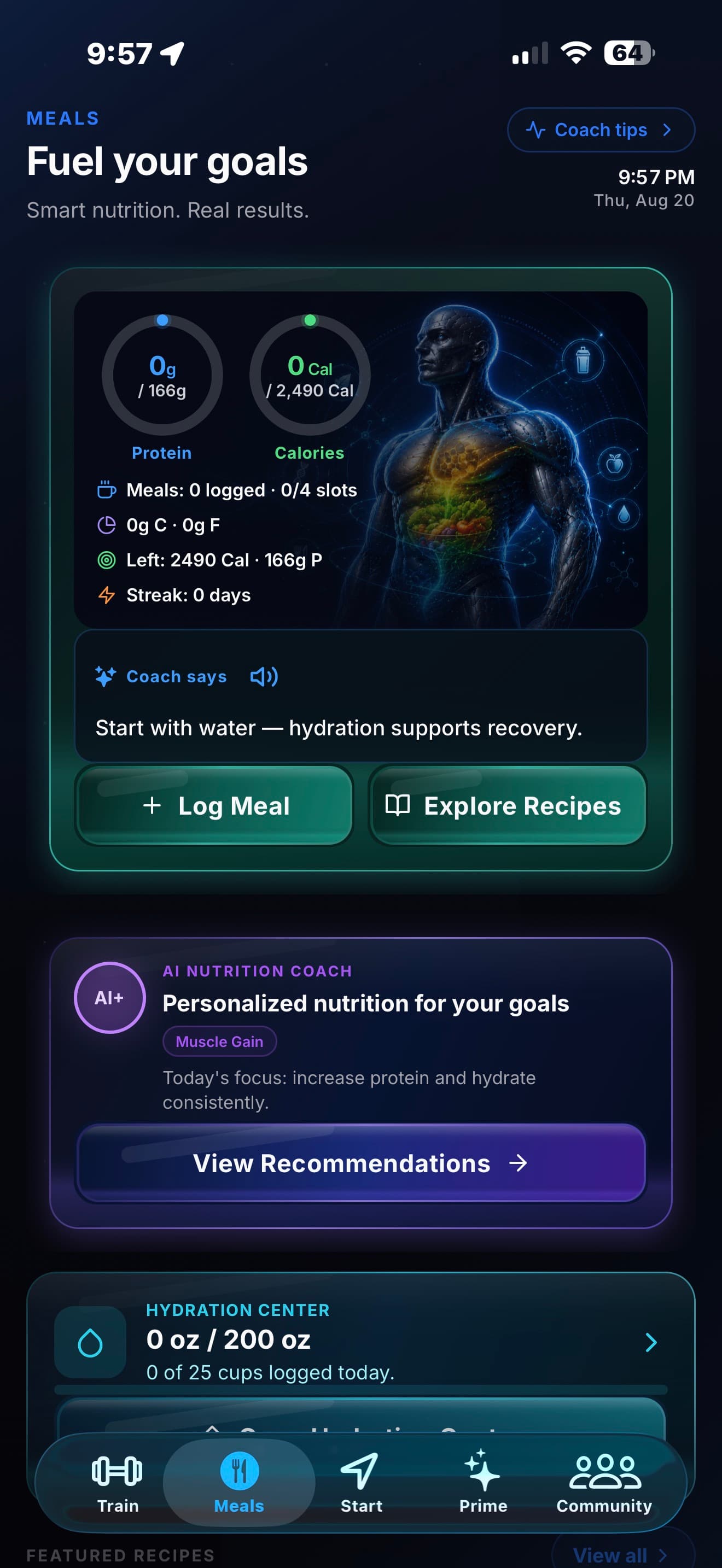 Meals in 2ND PRIME AI 3.0