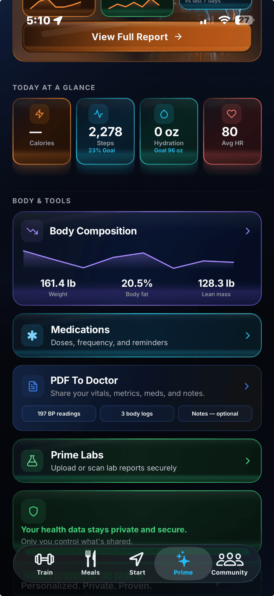 Prime Health body tools