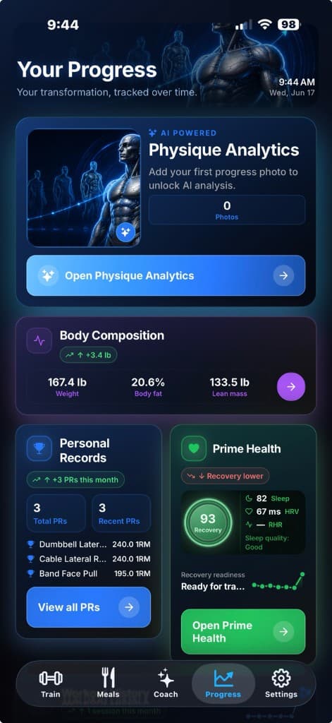 Progress — 2ND PRIME AI app screenshot