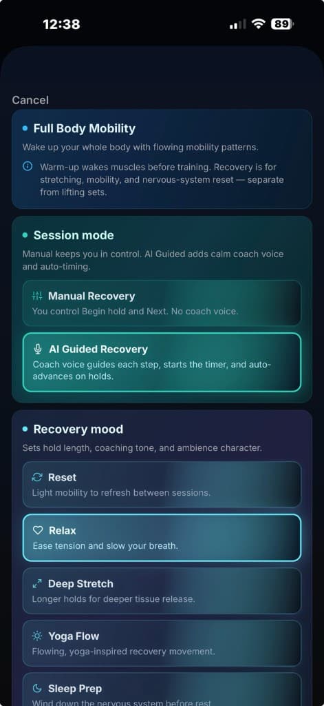AI Guided Recovery setup — 2ND PRIME AI