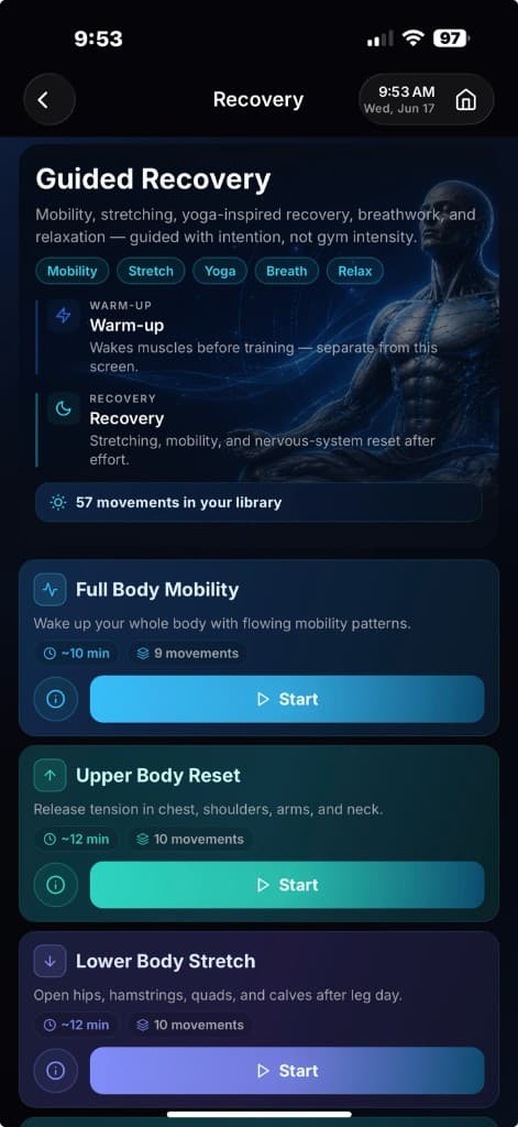 Recovery — 2ND PRIME AI app screenshot